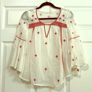 Anthropologie embroidered blouse